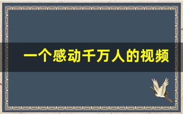 一个感动千万人的视频_感恩的视频 看完感动哭了